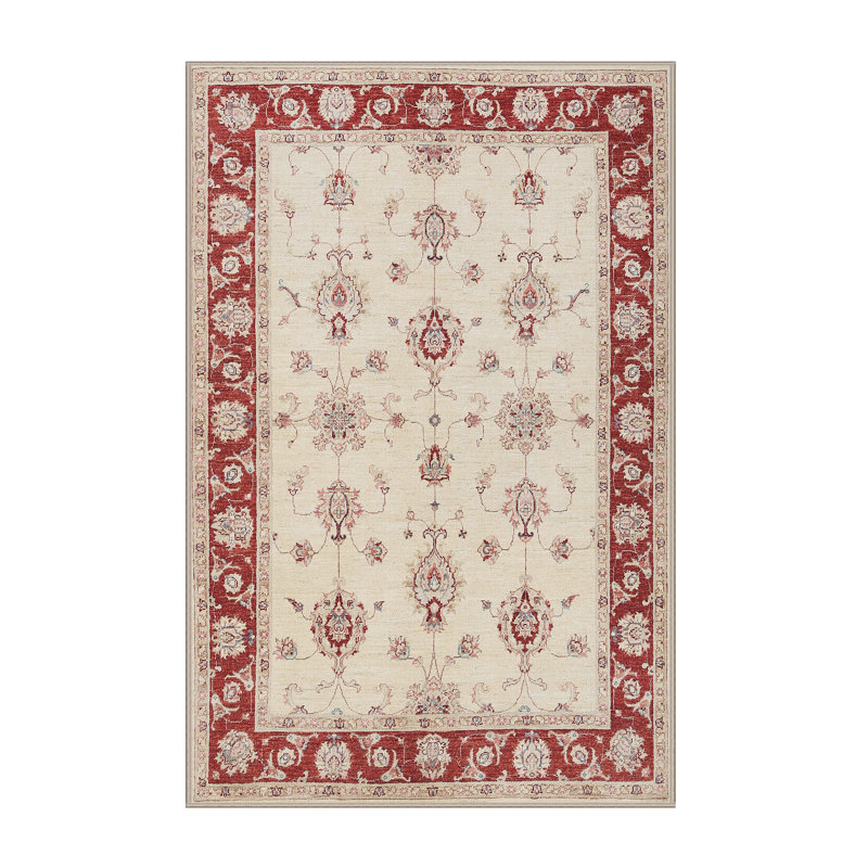 Tapis oriental tissé à la machine Catasha, Rectangle 5 pi x 7 pi
