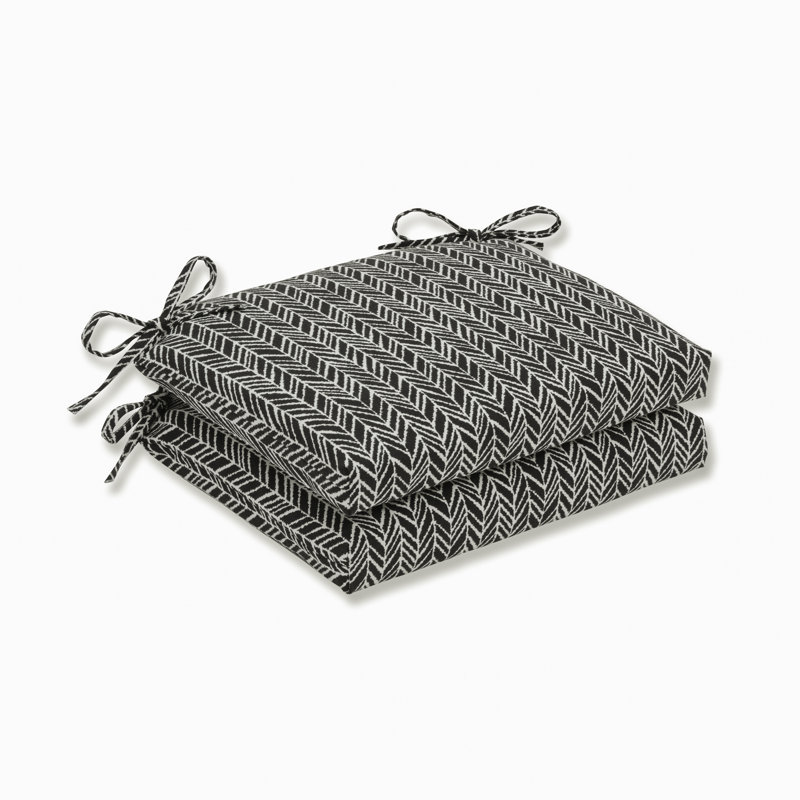Outdoor 3'' Dining Chair Seat Cushion, Black
