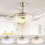 Ventilateur de plafond moderne à DEL 42 pouces à 3 niveaux avec éclairage et télécommande, pales rétractables, moteur à courant continu à 6 vitesses réglable et silencieux pour le salon, la chambre à coucher, la salle à manger