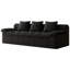 Chaise longue 71 po en velours côtelé noir 71 po, canapé 2 places avec 3 coussins et poches latérales pour la chambre à coucher, le bureau, aucun assemblage requis-133734542