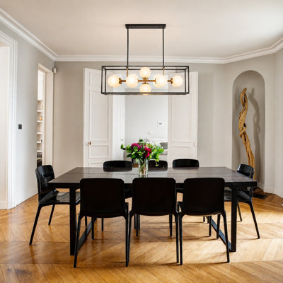 Edmondo Modern 8 Light Rectangular Chandelier