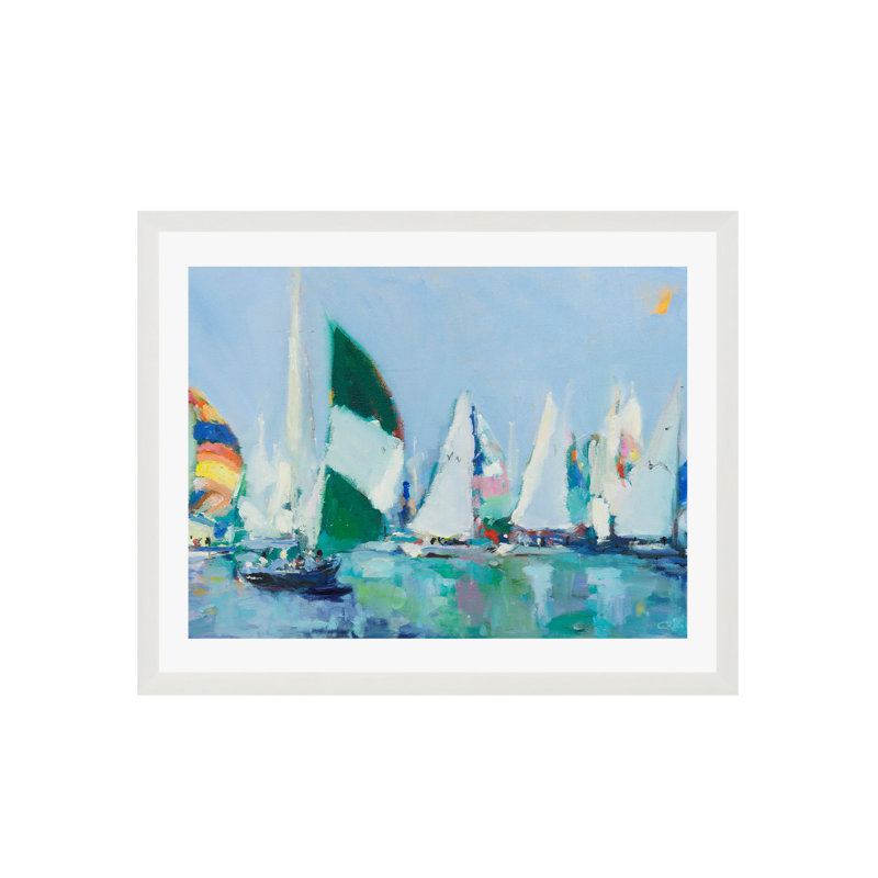 Parking Lot by Curt Crain, White, 20"H x 30"W