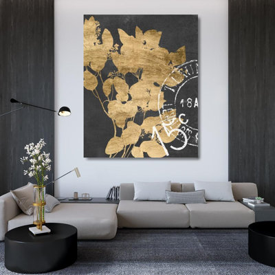 Art sur toile tendue par Red Barrel Studio® Goldberger, Jennifer, titré: Postage Leaves IV