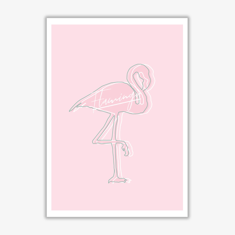 Flamingo - Painting, No Frame, 42 cm H x 30 cm W x 1 cm D