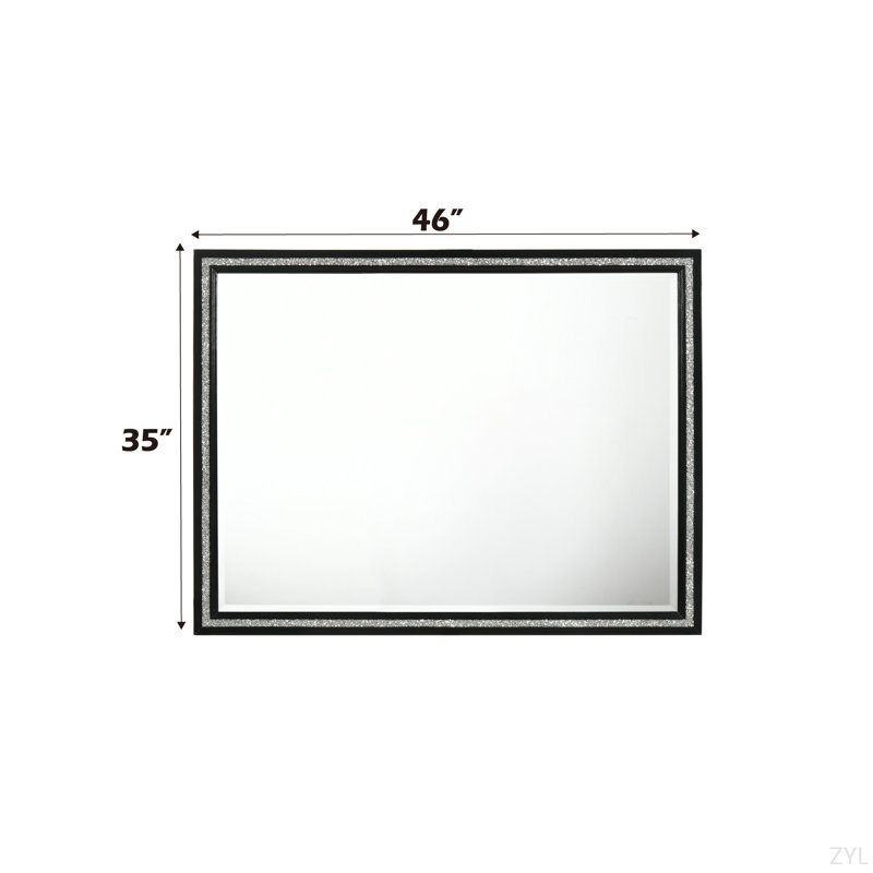 Weathered Black Finish Mirror