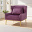 Fauteuil en velours pour le salon, la chambre à coucher ou le coin lecture - élégant et confortable-1000029462