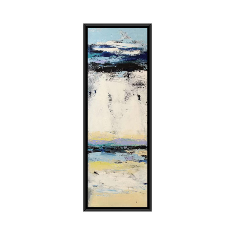 « côtier abstraction ii », impression sur toile, Cadre noir, H 36 po x l 12 po x P 1,5 po