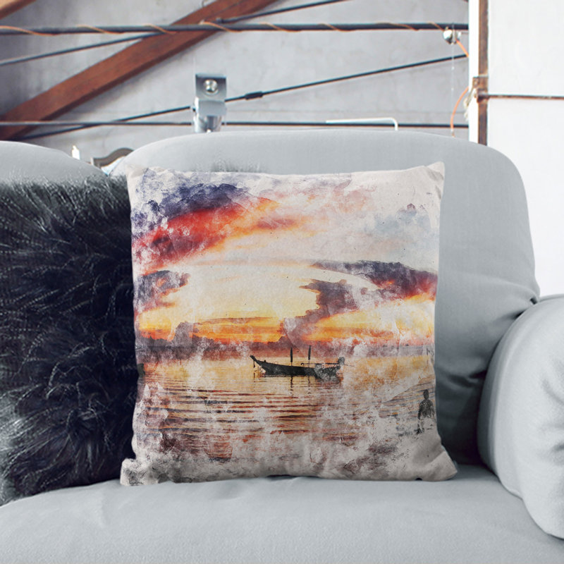 Square Cushion, 55cm H x 55cm W x 20cm D, Stone