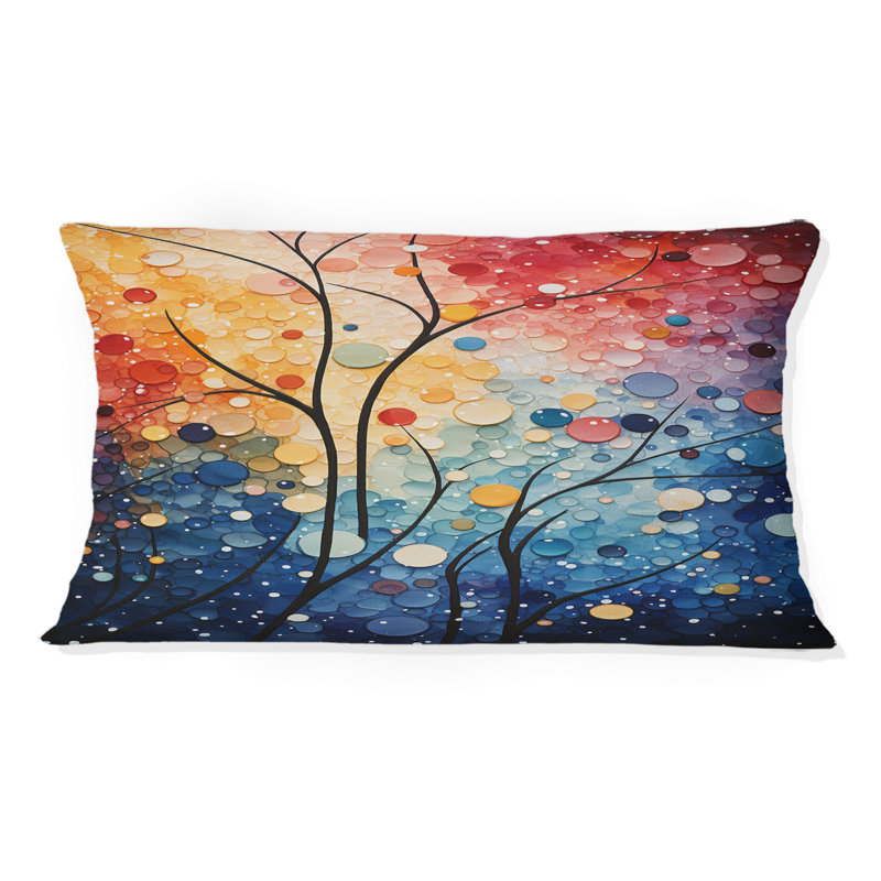 Coussin multicolore Abstract Symphony II - Abstract Botanicals