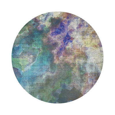 Impressionism Vegan Leather Round Pebble Placemat