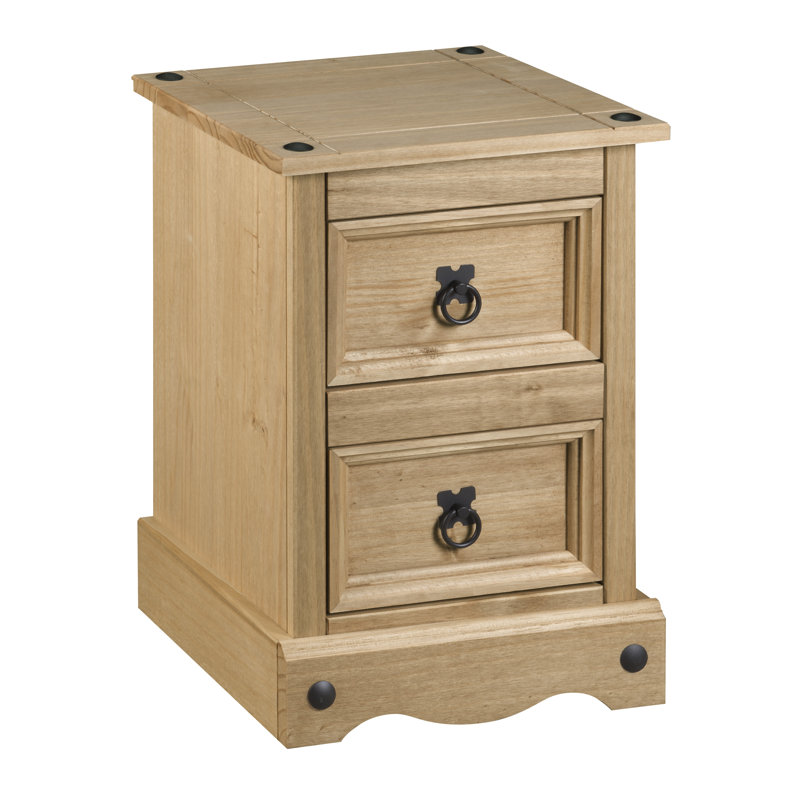 Rosana 36cm W Solid Wood Bedside Table