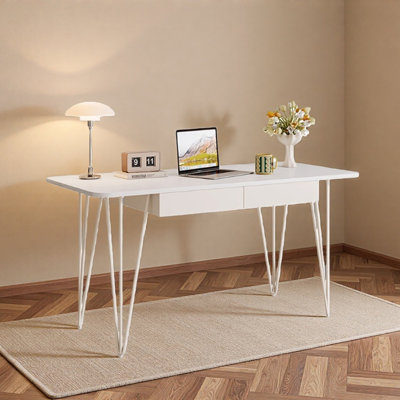 French-style Durable Rock Slab Computer Desk