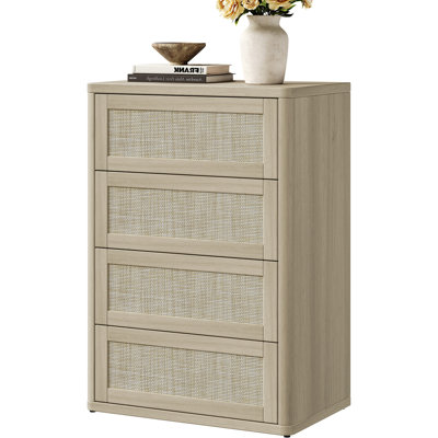 Commode 4 tiroirs Consiglia Boho-Rattan