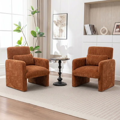 Modern Linen-covered Armchair