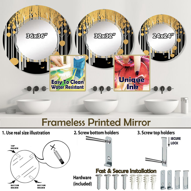 Miroir Zenys, 24 po x 24 po