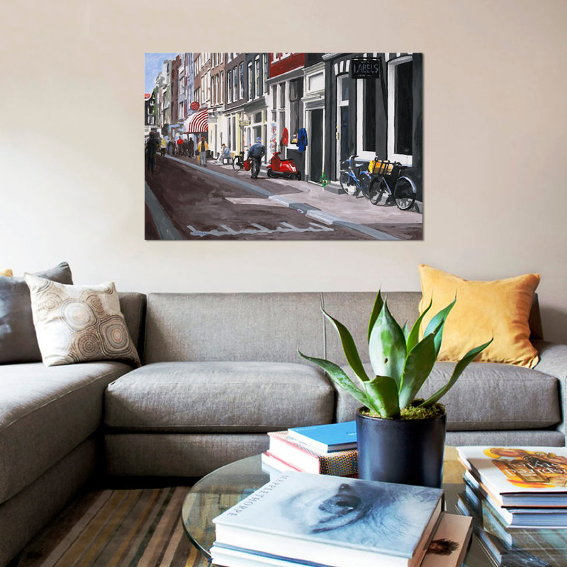« street », impression sur toile, H 18 po x l 26 po x P 1,5 po, Toile tendue, Pas de tapis