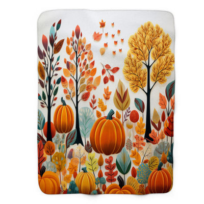 Scenic Autumn - 1 Piece Premium Sherpa Blanket