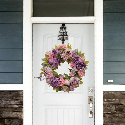 Peony Wreaths For Front Door Spring Summer Fall Wreaths For Outside Door Or Window Decor 17 Inch Outdoor Wreath