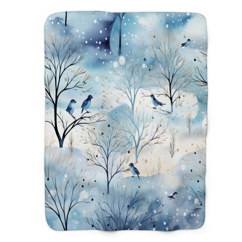 Winter Art - 1 pièce Sherpa Premium, Grand lit