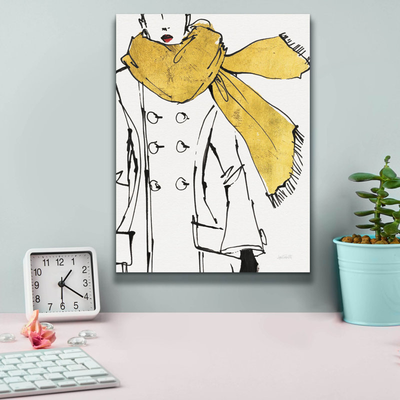 «Fashion Strokes 3 No Splatter» par Anne Tavoletti, art mural sur toile, H 16 po x l 12 po x P 0,75 po