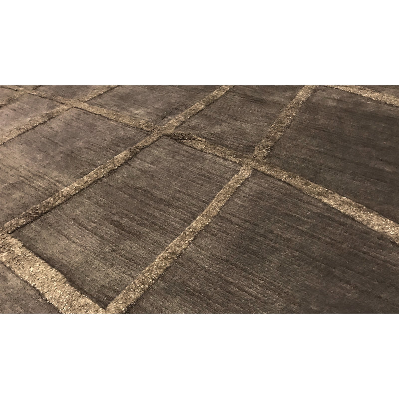 Hand-Knotted High-Quality Light Brown Area Rug