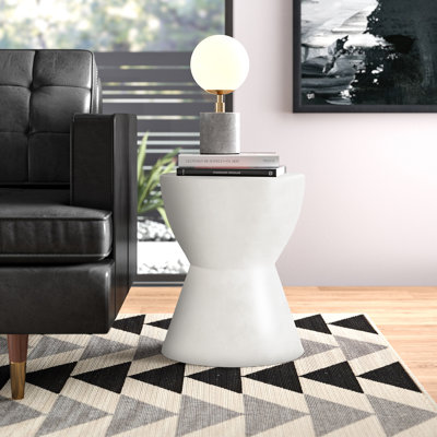 Perse Concrete Top End Table