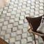 Cowhide Geometric Area Rug in Ivory/Silver/Beige-25306624