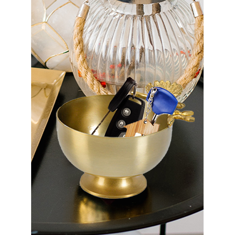 Serene Spaces Living Stainless Steel Candy Bowl