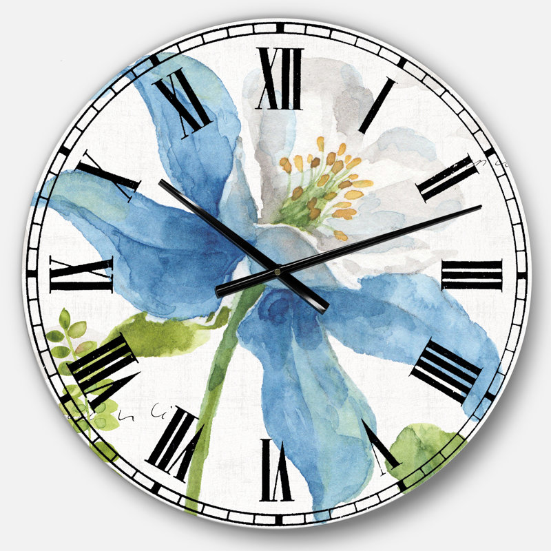 Horloge murale traditionnelle Blue Columbine, Moyen