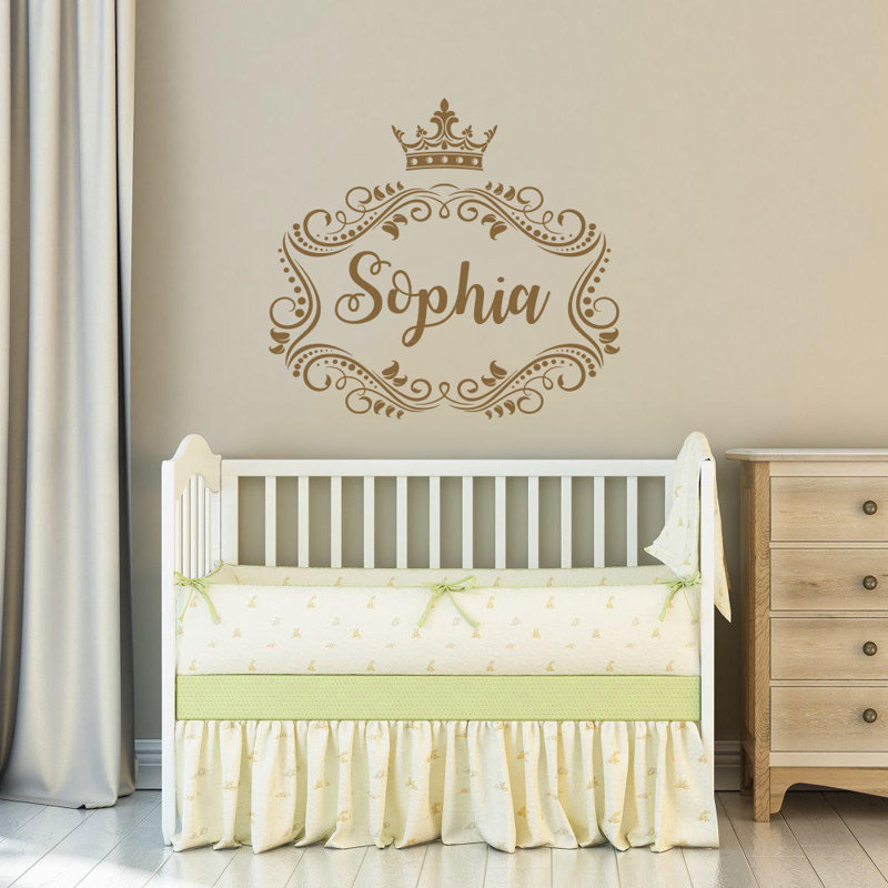 Adhésif décoratif princesse «Nursery», Oui, Or