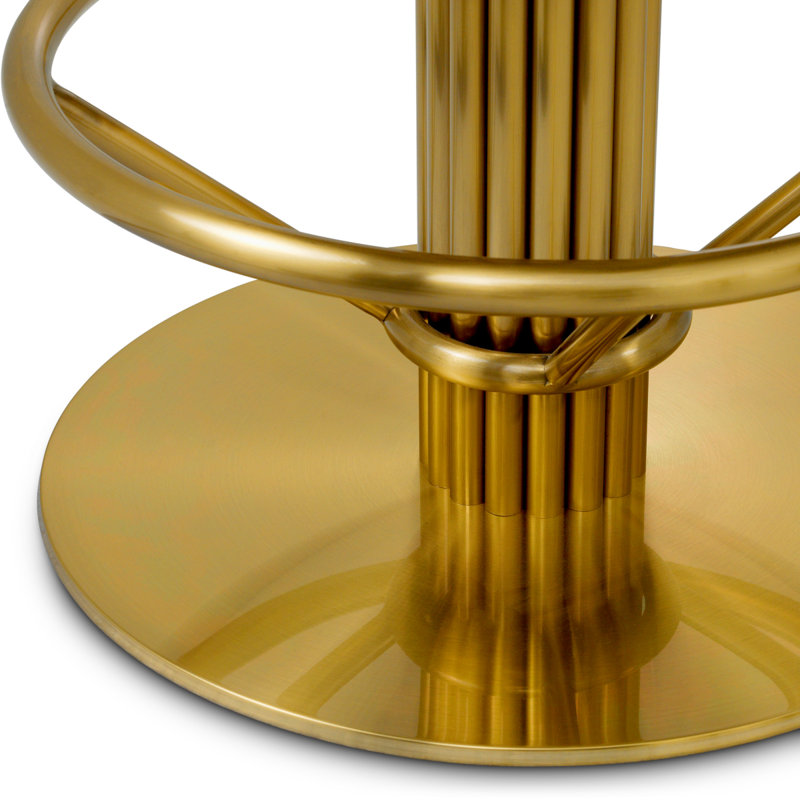 Bar Stool Carleton camari green brushed brass finish, Camari Cream, Counter Stool (26.77" Seat Height)