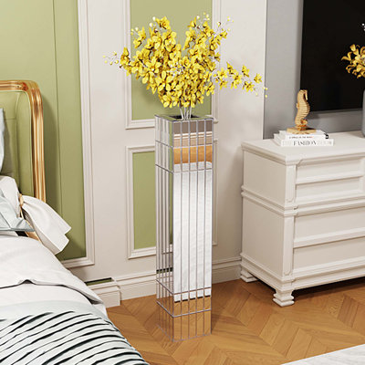 Vase de plancher moderne fabriqué à la main avec des reflets chatoyants et une utilisation multi-scénario