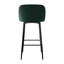 Chaise de bureau pivotante en métal noir en chenille verte-1606177563