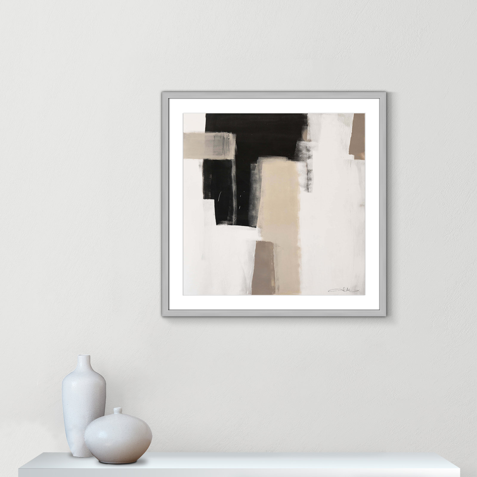 Earth Scapes I Print, 27.5" H x 27.5" W x 1.25" D, Silver Box Framed