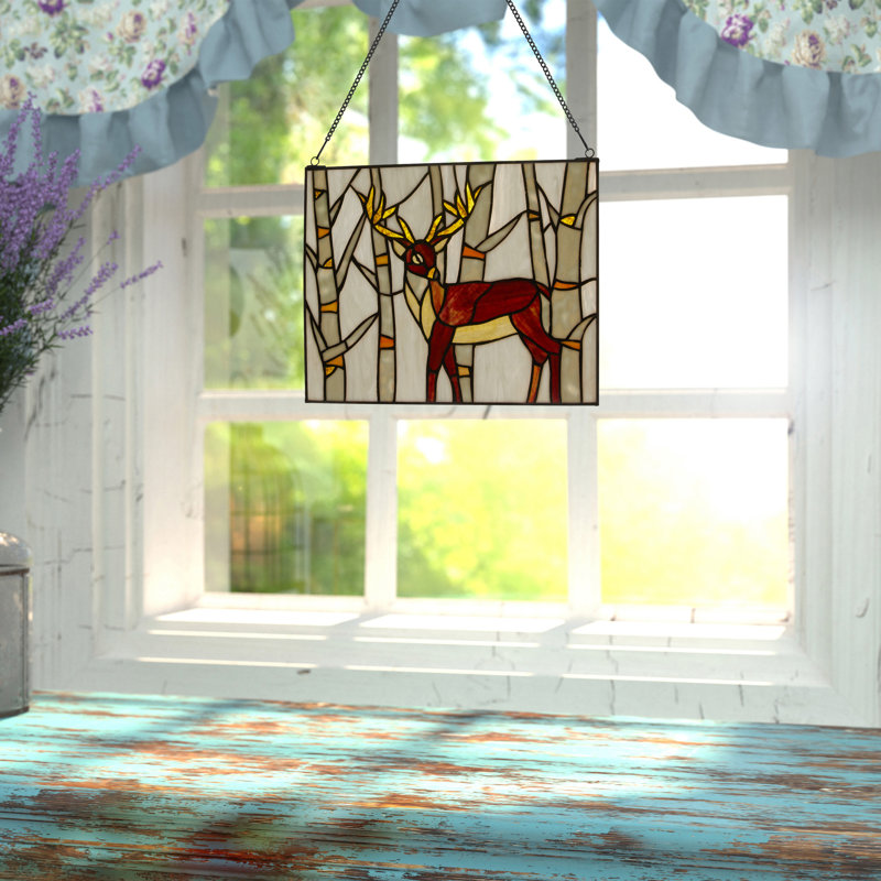 Panneau de vitrail 11 "H Majestic Deer