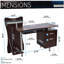 Bureau d'ordinateur avec rangement brun chocolat