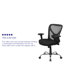 Big & Tall Rated Mesh Swivel Ergonomic Task Office Chair with Height Adjustable Back and Arms