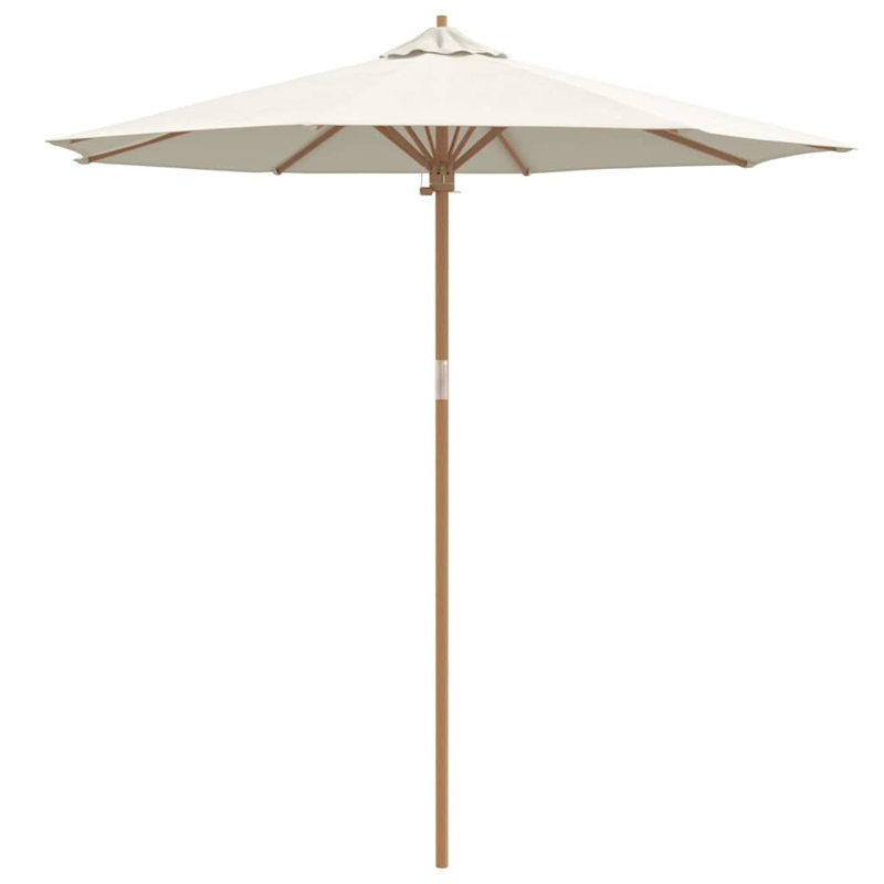Parasol de jardin vidaXL blanc crème en bambou 270 270 x 260 cm, H 102,4 po x l 94,5 po x P 94,5 po