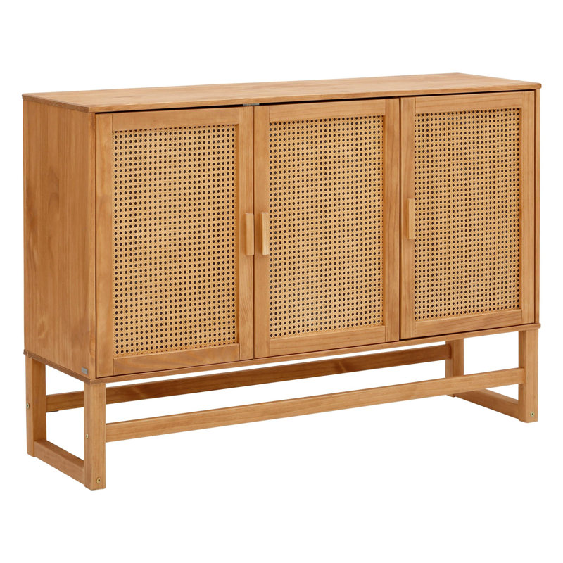 Divina 128cm Solid Wood Sideboard, Oak