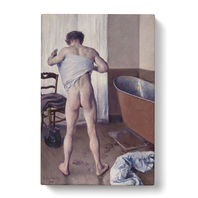 Man At His Bath by Gustave Caillebotte - Wrapped Canvas, 60cm H x 40cm W x 3cm D