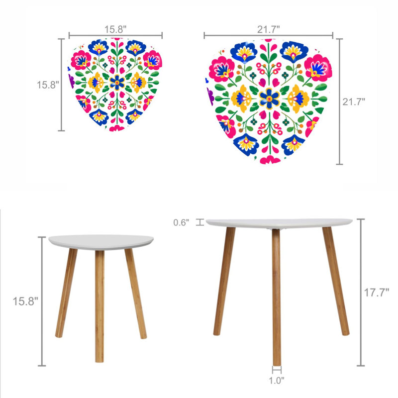 Ensemble de 2 tables basses gigognes Triangle