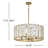 4 - Light Steel Dimmable Drum Chandelier