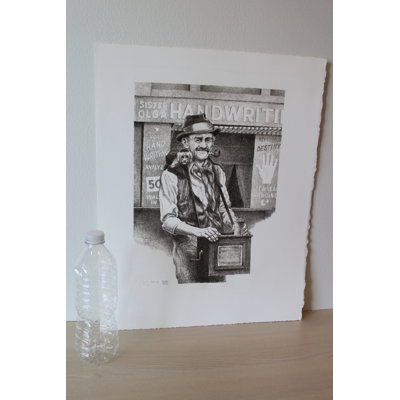 Fortunes By Emanuel Schary Lithograph Black And White On Paper Painting