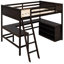 Lit mezzanine avec bureau, construction solide pour un espace de vie bien rangé, tablettes en bois, travail confortable-1911149820