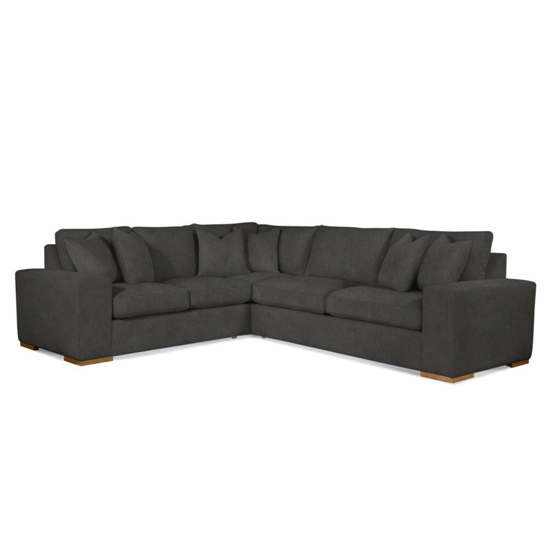 Memphis Sectional, Brown Geometric, 0456-33, Left Hand Facing, Honey