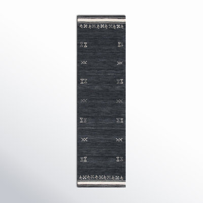 Santiago Charcoal Handmade Wool Geometric Rug