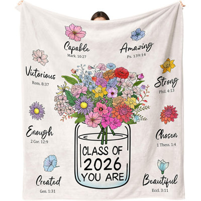 2026 Graduation Gifts Blanket for Her, High School College Masters Degree PHD Graduation Gifts for Women Her, Best Gifts for High School Seniors, Class of 2026 Gifts Throw Blanket 60"X80"