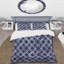 Ensemble de housse de couette bleu blanc Midcentury I - Midcentury-109174316