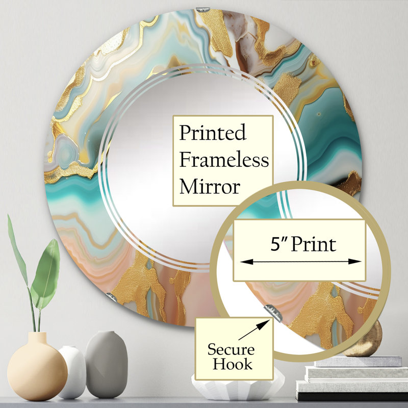 Miroir mural rond Kinderhook, 24 po x 24 po