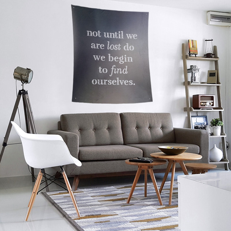 Polyester Tapestry, 60" H x 51" W, Grey